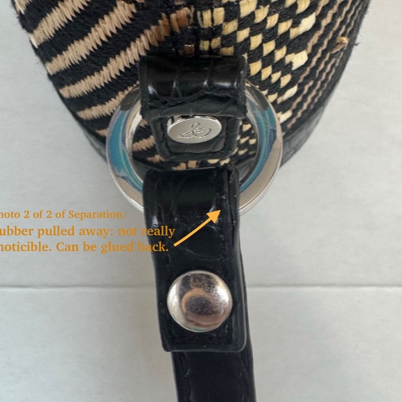 SAM EDELMAN Oval Crossbody Bag/Purse/Straw/Pre-Owned never used - Picture 9 of 15